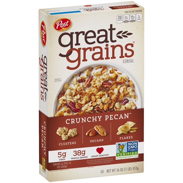 Post Great Grains Crunchy Pecan Whole Grain Cereal, 16 Ounce, (88168)