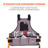 Ergodyne Arsenal 5700 Torso Length Work Tool Apron, 16-Pockets, Gray