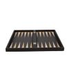 Leatherette Rustic Brown Design Backgammon Set 19 Inch