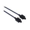 Hama 1.5m Blue Fibre Optic Audio Cable - Toslink Plug for CD Player, DAT Recorder, Amplifier