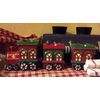 Christmas Decor Ceramic Train Set Tealight Candle Holder 3-Piece
