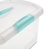 Sterilite 6 Pack Stackable Storage Bin, Latch Lid, Medium Nesting ShowOff, Clear
