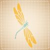 Dragonfly Stencil - 9.5 x 15cm (M) - Reusable Small Butterfly Insect Wall Stencil Template.