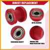 Partuto Chain Roller Pulley Tensioner/for Motorcycle 8mm 10mm 2 Set Red Replacement
