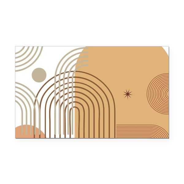 CafePress Mid Century Abstract Minimalist Beige Boho Chic Rectangle Car Bumper Magnet