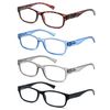HEEYYOK Mens Reading Glasses Rectangular Frame Readers Glasses For Men +1.75 Spring Hinge Black Grey Blue Tortoise