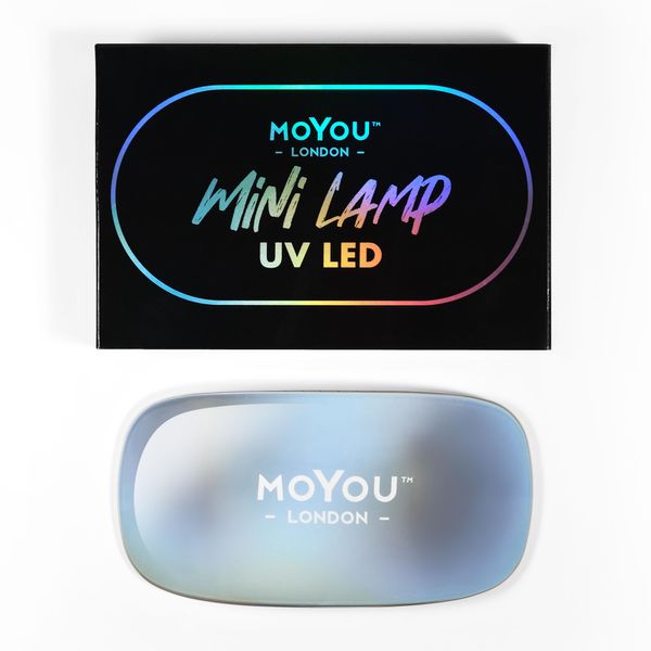 MOYOU LONDON LED & UV Light for Gel Nails – Lightweight & Compact 6W Gel Nail Polish UV Light & LED Light with 5V/1A USB Power Cable – Gel Nail Polish Lamp & Other Nail Supplies (Silver)