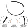 4 pcs Plastic Headband, Black Headbands Thin Teeth Skinny Hairbands, Soft Non Slip Outdoor Sports Hair Bands for Mens Women's Girls (8mm Wide)