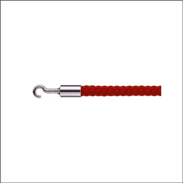 e-kanamono Partition Rope 20SC Red L1200mm S Hook (Chrome)