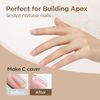 Modelones Builder Nail Gel 6 Colors, 8-in-1 Set for Nails, Hard Strengthener Extension Color Base Rhinestone False Tips Glue in a Bottle, Gifts Women