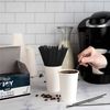 Crystalware, Plastic Stir Straw, Sip Stirrer, For Coffee and Cocktail, 7 1/2 Inches 1000/Box, Black