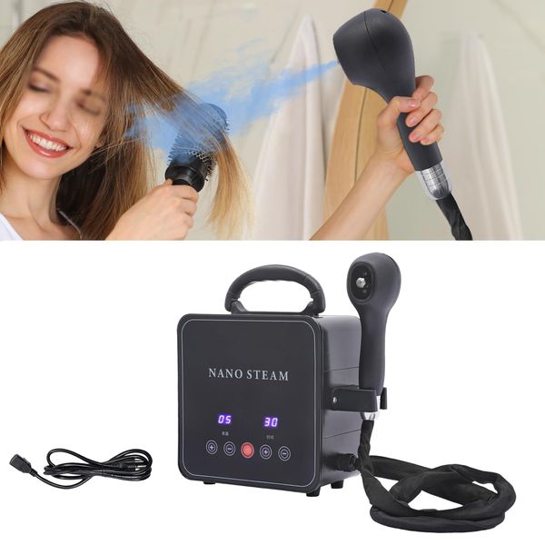 Professional Hair Steamer and Hair Processor,Nano Hair Steamer Hair Care Equipment,Digital Screen 1200W 110V