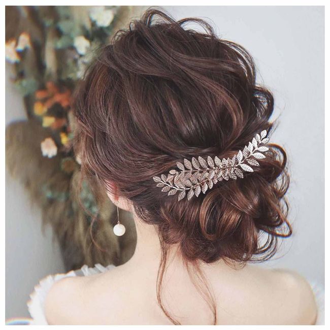 Dervivea Vintage Große Blätter Haarkamm Blatt Olivenzweig Haarkamm Goldblatt Hochzeit Haarkämme Metall Blätter Braut Haarteil Dekorative Haarschmuck Für Frauen Und Mädchen Kopfschmuck