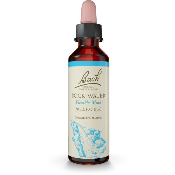 Bach Original Flower Remedies, Rock Water - Flexible Mind - Natural Homeopathic Flower Essence for Emotional Balance - Vegan, Gluten Free, Sugar Free - 20mL Dropper