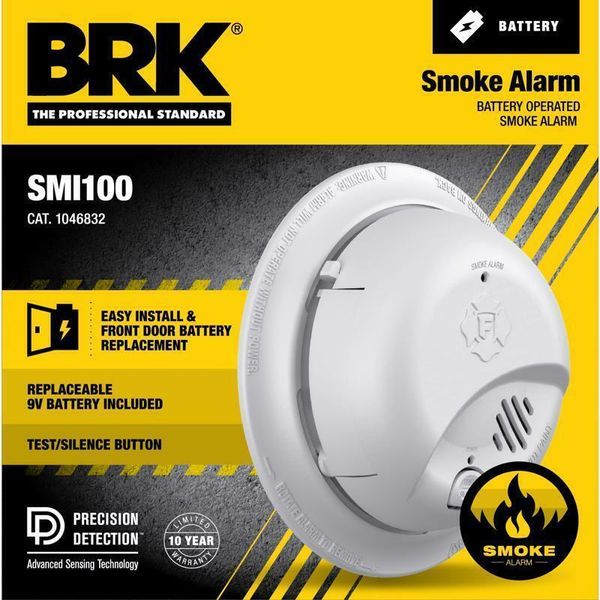 BRK Battery-Powered Ionization Smoke Detector