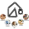 6 Fold Multi Angle Measure Ruler Drill Guide Locator Tile Opening Hole Angleizer