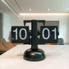 Flip Stand Clock Flapper Watch Black [Parallel Import] (Black, B)
