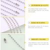 3Pcs Sliver 120" Metal Ceiling Fan Pull Chain Extension with 90Pcs Matching Conn