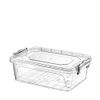 Muddy Hands Heavy Duty Clear Plastic Storage Box with Lid Clip Locking Stackable Container (13 Litre Shallow)