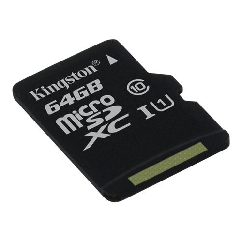 Kingston SDC10G2/64GBSP 64 GB UHS Class 1/Class10 micro SDXC UHS-I Flash Memory Card, Black