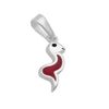 Snake Pendant with 925 Sterling Silver Children's Enamel Red/Black