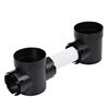 NDS Round Catch Drain 201 Spee-D Basin Double Locking Outlets, 3 4-Inch, 6 in, Black