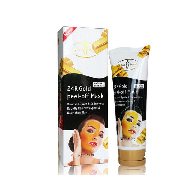 24K Glod Peel Off Mask Essence Soft Skin Purifying Pores Remove Spots Sallowness