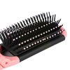 AYNKH 2PCS Foldable Comb with Mirror, Anti-static Pocket Hairbrush Compact Size Portable Hair Brush for Curly Thin Long Short Wet Dry Hair