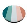 Cute Stripes Pattern Pastel Green Brown Theme Minimalist PopSockets Adhesive PopGrip