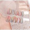 Electroplated cat eye wearable nail, candy color gradient size-s