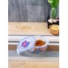 LocknLock HPL933 Round Storage Container - Clear/Blue, 600 ml (Pack of 1)