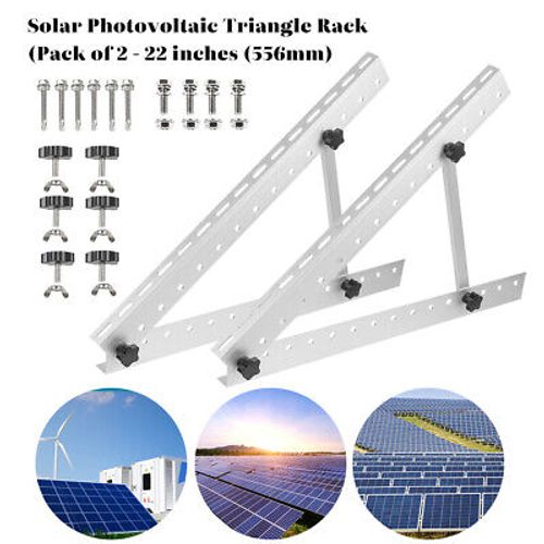 Solar Panel RV Tilt Mount Brackets Support Rooftop Flat Surface Adjustable Frame