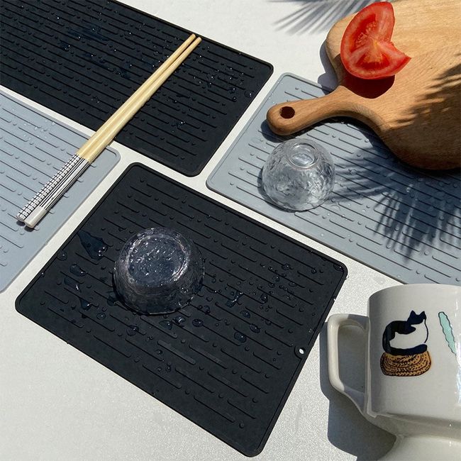 Dish Placemat Drying Mats Heat Resistant Silicone Drain Mat Table
