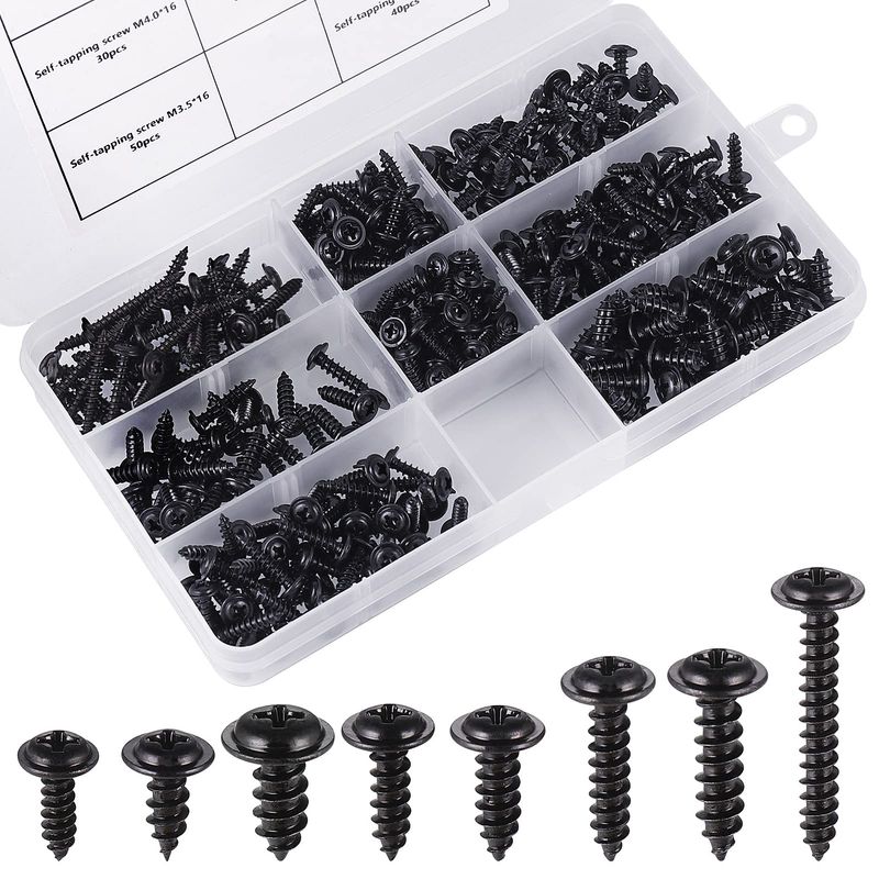 350pcs Self Drilling Wood Screws Countersunk Construction 6 thumbnail image