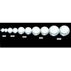 3D Illusion Miracle Acrylic Beads 10 mm / 25pcs (White)