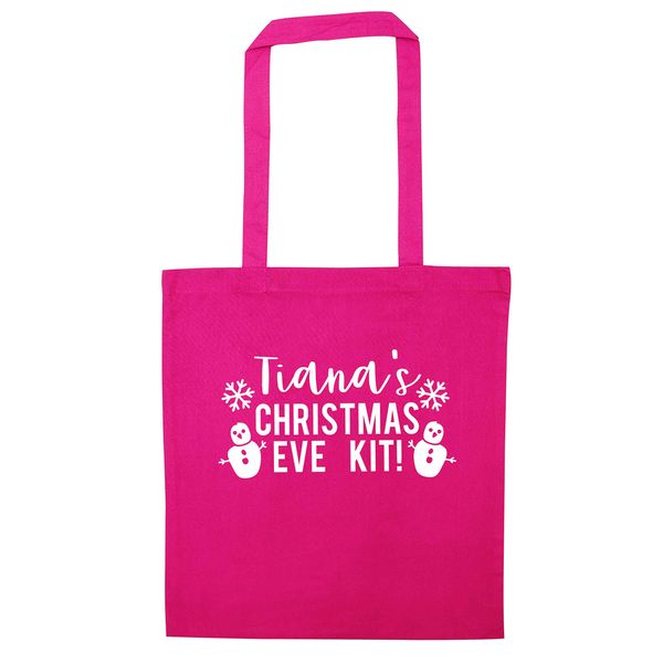 Flox Creative Tote Bag Custom Christmas Eve Kit Pink