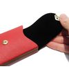 Megan 2802-02 Glasses Case, Semi-Hard, Vertical, Compact, Thin, Monocoque, Slim, Portable, Convenient, Red