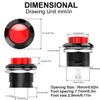 RUNCCI-YUN 16mm Push Button Switch ON/OFF Momentary Button Power Switch,round push button switch,push button switch 12v (10Pcs)， with pre-Wired