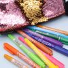 Large Reversible Rainbow Glitter Pencil Case - Pink & Gold