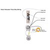 Precision Made Tele Wiring Harness w/Control Plate & Knobs-CTS-Switchcraft-Oak/Grigsby-Sprague
