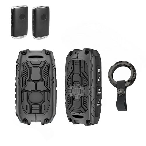 Key Fob Cover with Keychain Compatible with 2019-2024 Mazda 3, Mazda 6,2020-2024 Mazda CX-5,CX-30,CX-9,Metal Key Shells 360 Degree Full Protection