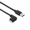 StarTech.com 2m 6 ft Slim Micro USB 3.0 Cable M/M - Left-Angle Micro-USB - USB 3.0 A to Micro B - Angled Micro USB - USB 3.1 Gen 1 (5Gbps) (USB3AU2MLS), Black