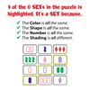 SET Enterprises SET - The Family Card Game of Visual Perception - Race to Find The Matches, For Ages 8+,81 Cards, Rules included