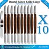 10 Dental Fahen Wax Large Modelling Carver Spatula Pottery Lab Instruments