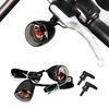 Black Turn Signal With Relocation Bracket Swivel Kit For Harley Dyna Fatboy Softail