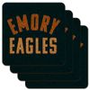 Emory University Eagles Logo Low Profile Novelty Cork Coaster Set