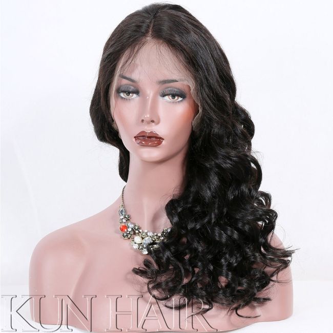 Pre Plucked Brazilian Remy Human Hair 360 Lace Frontal Band with