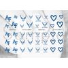 40pc Nail Art Decals WaterSlide Nail Transfers Stickers - Military US Air Force AF Blue Wings Heart Nail Decals - Salon Quality! DIY Nail Accessories