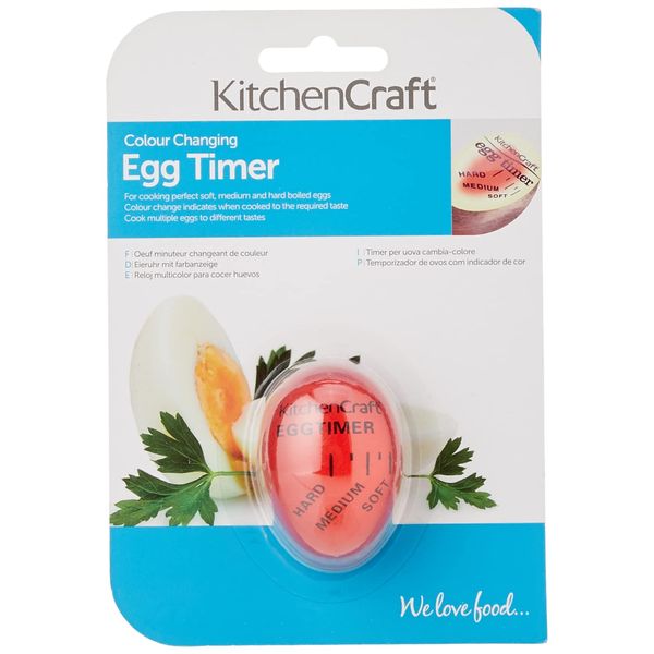 KitchenCraft Boiled Egg Timer with Colour Changing Heat Sensitive Design