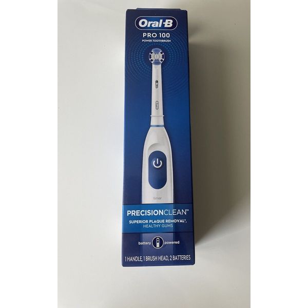 NEW!! Oral-B Pro 100 Precision Clean Electric Toothbrush White -